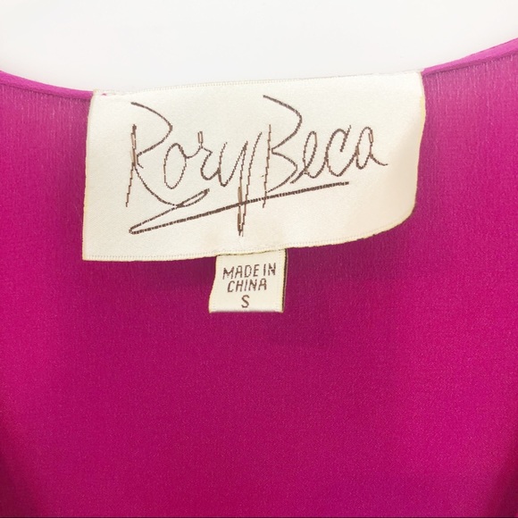 Rory Beca Maya Silk Dress in Magenta Small - Picture 6 of 7